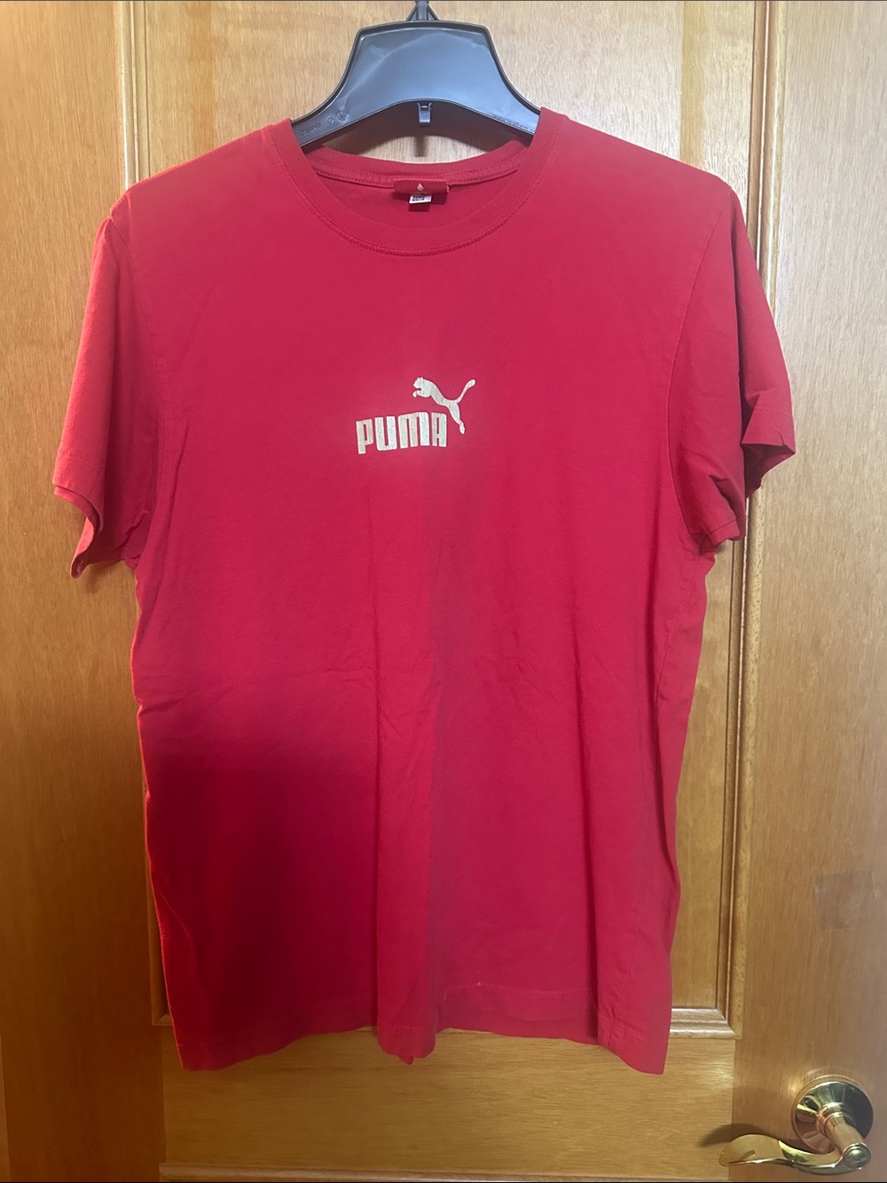 Puma Men's Red Short Sleeve Logo Tee